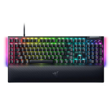 Razer BlackWidow V4 Mechanical Gaming Keyboard: Green Switches Tactile & Clicky - Chroma RGB - 6 Dedicated Macro Keys - Magnetic Wrist Rest - Doubleshot ABS Keycaps - Multi-Function Roller &Media Keys